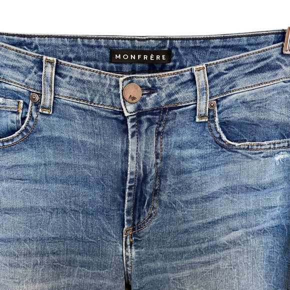 Monfrère Greyson Jeans In Distressed Sicily Style 1026D21 - Picture 3 of 10